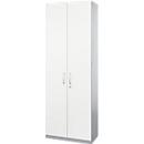 Schäfer Shop Genius Armario de puertas batientes TETRIS SOLID, cuerpo de acero, 5 AA, An 800 mm, con cerradura, blanco/aluminio blanco