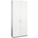 Schäfer Shop Genius Armario de puertas batientes TETRIS SOLID, cuerpo de acero, 6 AA, An 1000 mm, con cerradura, blanco/aluminio blanco