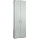 Schäfer Shop Genius Armario de puertas batientes TETRIS SOLID, cuerpo de acero, 6 AA, An 800 mm, con cerradura, gris luminoso/aluminio blanco