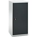 Schäfer Shop Genius armoire à double porte FS, acier, avec trous de ventilation, L 545 x P 520 x H 1105 mm, 3 OH, gris clair/anthracite, jusqu'à 150 kg