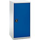 Schäfer Shop Genius armoire à double porte FS, acier, avec trous de ventilation, L 545 x P 520 x H 1105 mm, 3 OH, gris clair/ bleu gentiane, jusqu'à 150 kg