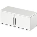 Schäfer Shop Genius Armoire à portes battantes à poser TETRIS WOOD, 1 HC, l. 1000 x H 400 mm, blanc