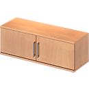 Schäfer Shop Genius Armoire à portes battantes à poser TETRIS WOOD, 1 HC, l. 1200 x H 400 mm, coloris hêtre