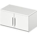 Schäfer Shop Genius Armoire à portes battantes à poser TETRIS WOOD, 1 HC, l. 800, blanc