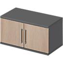 Schäfer Shop Genius Armoire à portes battantes à poser TETRIS WOOD, 1 HC, L 800, graphite/chêne