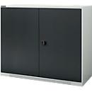 Schäfer Shop Genius Armoire à portes battantes FS, en acier, avec trous de ventilation, L 1343 x P 520 x H 1105 mm, 3 OH, , jusqu'à 450 kg, gris clair/anthracite