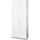 Schäfer Shop Genius Armoire à portes battantes TETRIS SOLID, corps en acier, 5 HC, l. 1000 mm, verrouillable, blanc/alu blanc 