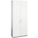 Schäfer Shop Genius Armoire à portes battantes TETRIS SOLID, corps en acier, 6 HC, l. 1000 mm, verrouillable, blanc/alu blanc 