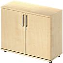 Schäfer Shop Genius Armoire à portes battantes TETRIS WOOD, 2 HC, hauteur (patins inclus), l. 1000 mm, coloris érable