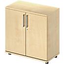 Schäfer Shop Genius Armoire à portes battantes TETRIS WOOD, 2 HC, hauteur (patins inclus), l. 800 mm, coloris érable