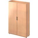 Schäfer Shop Genius Armoire à portes battantes TETRIS WOOD, 5 HC, hauteur incl. patins, L 1200 mm, décor hêtre