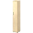 Schäfer Shop Genius Armoire à portes battantes TETRIS WOOD, 6 HC, l. 400 x P 421 x H 2270 mm, hauteur (patins inclus), porte fixée à droite, coloris érable 
