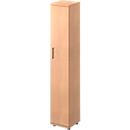 Schäfer Shop Genius Armoire à portes battantes TETRIS WOOD, 6 HC, l. 400 x P 421 x H 2270 mm, hauteur (patins inclus), porte fixée à droite, coloris hêtre 