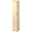 Schäfer Shop Genius Armoire à portes battantes TETRIS WOOD, 6 HC, l. 400 x P 421 x H 2270 mm, hauteur (patins inclus), porte fixée à gauche, coloris érable 