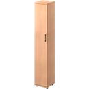 Schäfer Shop Genius Armoire à portes battantes TETRIS WOOD, 6 HC, l. 400 x P 421 x H 2270 mm, hauteur (patins inclus), porte fixée à gauche, coloris hêtre 