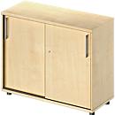 Schäfer Shop Genius Armoire à portes coulissantes TETRIS WOOD, 2 HC, l. 1000 mm, hauteur (patins inclus), coloris érable