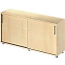Schäfer Shop Genius Armoire à portes coulissantes TETRIS WOOD, 2 HC, l. 1600 mm, hauteur (patins inclus), coloris érable