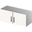 Schäfer Shop Genius Armoire à poser TETRIS SOLID, corps en acier, 1 HC, l. 1000 mm, blanc/alu blanc