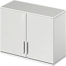 Schäfer Shop Genius Armoire à poser TETRIS WOOD, 2 HC, l. 1000 mm, verrouillable, gris clair