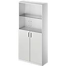 Schäfer Shop Genius Armoire combinée TETRIS SOLID, 5 HC, portes battantes en verre, l. 1000 mm, verrouillable