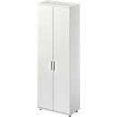 Schäfer Shop Genius Armoire-vestiaire TETRIS WOOD, 6 HC, H 2270 mm, hauteur (patins inclus), gris clair 
