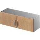 Schäfer Shop Genius Aufsatzschrank TETRIS SOLID, Stahlkorpus, 1 OH, B 1200 mm, Buche-Dekor/weißalu