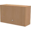 Schäfer Shop Genius Aufsatzschrank TETRIS WALL, 2 Ordnerhöhen, Türanschlag rechts, B 1200 x T 440 x H 740 mm, Buche-Dekor