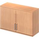 Schäfer Shop Genius Aufsatzschrank TETRIS WOOD, 2 OH, B 1200 mm, abschließbar, Buche-Dekor