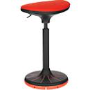 Schäfer Shop Genius ayuda para estar de pie/sentado SSI PROLINE P 3-D, ergonómico, suela patentada, regulable en altura, ancho 380 x fondo 320 x alto 570-790 mm, rojo/negro-rojo
