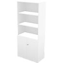Schäfer Shop Genius Bibliothèque combinée étagères et portes TETRIS WALL, 5 HC, l. 800 x P 440 x H 1880 mm, blanc