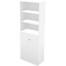 Schäfer Shop Genius Bibliothèque combinée étagères et portes TETRIS WALL, 6 HC, l. 800 x P 440 x H 2250 mm, blanc