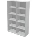 Schäfer Shop Genius Bibliothèque étagère TETRIS WALL, 5 HC, l. 1000 x P 420 x H 1880 mm, gris clair