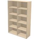 Schäfer Shop Genius Bibliothèque étagère TETRIS WALL, 5 HC, l. 1200 x P 420 x H 1880 mm, érable