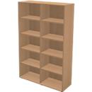 Schäfer Shop Genius Bibliothèque étagère TETRIS WALL, 5 HC, l. 1200 x P 420 x H 1880 mm, hêtre