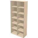 Schäfer Shop Genius Bibliothèque étagère TETRIS WALL, 6 HC, l. 1000 x P 420 x H 2250 mm,érable