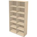 Schäfer Shop Genius Bibliothèque étagère TETRIS WALL, 6 HC, l. 1200 x P 420 x H 2250 mm, érable