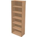 Schäfer Shop Genius Bibliothèque étagère TETRIS WALL, 6 HC, l. 800 x P 420 x H 2250 mm, hêtre