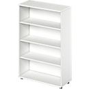 Schäfer Shop Genius Bibliothèque étagères TETRIS SOLID, panneau de particules, 4 HC, l. 1000 x P 421 x H 1520 mm, blanc 