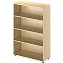 Schäfer Shop Genius Bibliothèque étagères TETRIS SOLID, panneau de particules, 4 HC, l. 1000 x P 421 x H 1520 mm, décor érable 