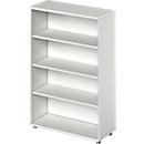 Schäfer Shop Genius Bibliothèque étagères TETRIS SOLID, panneau de particules, 4 HC, l. 1000 x P 421 x H 1520 mm, gris clair 