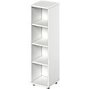 Schäfer Shop Genius Bibliothèque étagères TETRIS SOLID, panneau de particules, 4 HC, l. 400 x P 421 x H 1520 mm, blanc