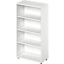 Schäfer Shop Genius Bibliothèque étagères TETRIS SOLID, panneau de particules, 4 HC, l. 800 x P 421 x H 1520 mm, blanc 