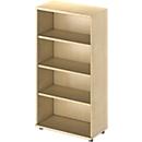 Schäfer Shop Genius Bibliothèque étagères TETRIS SOLID, panneau de particules, 4 HC, l. 800 x P 421 x H 1520 mm, décor érable 