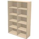 Schäfer Shop Genius Bibliothèque TETRIS WALL, 5 HC, L 1000 x P 420 x H 1880 mm, érable