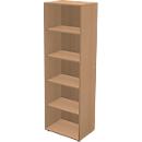 Schäfer Shop Genius Bibliothèque TETRIS WALL, 5 HC, L 600 x P 420 x H 1880 mm, décor hêtre