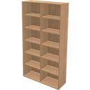 Schäfer Shop Genius Bibliothèque TETRIS WALL, 6 HC, L 1200 x P 420 x H 2250 mm, décor hêtre