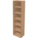 Schäfer Shop Genius Bibliothèque TETRIS WALL, 6 HC, L 600 x P 420 x H 2250 mm, décor hêtre