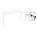 Schäfer Shop Genius bureau Aero Flex, elektrisch in hoogte verstelbaar, B 1600 x D 800 x H 620-1280 mm, wit + kabelgoot