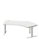 Schäfer Shop Genius Bureau d’angle MODENA FLEX 135°, pieds en T avec tubes rectangulaires, l. 2165 mm, extension à droite, 