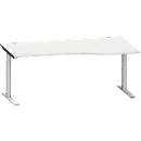 Schäfer Shop Genius Bureau de forme libre MODENA FLEX, extension à droite, gris clair